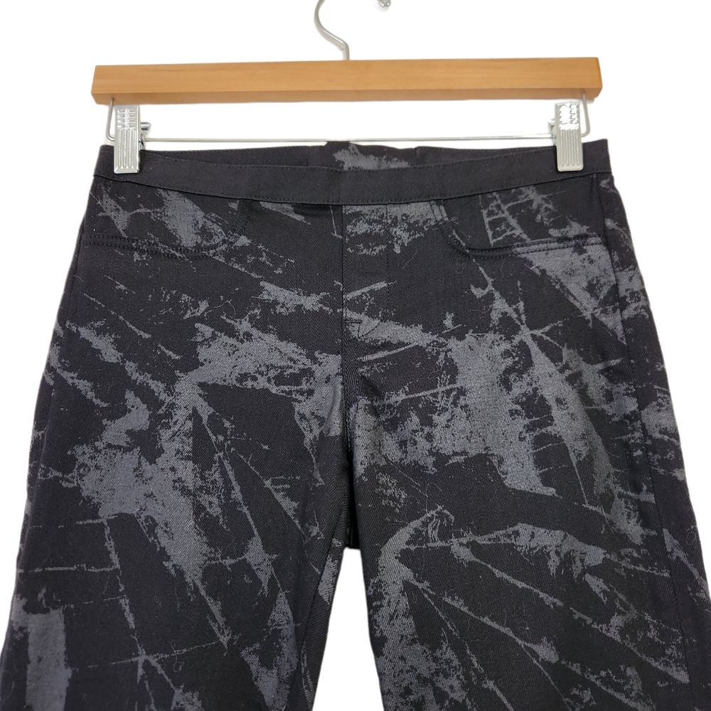 Helmut Lang Black Marble Twill coated pull on pants size 26 - Picture 8 of 10